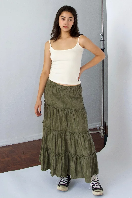 SCG MADE |Fairy ruffle midi skirt