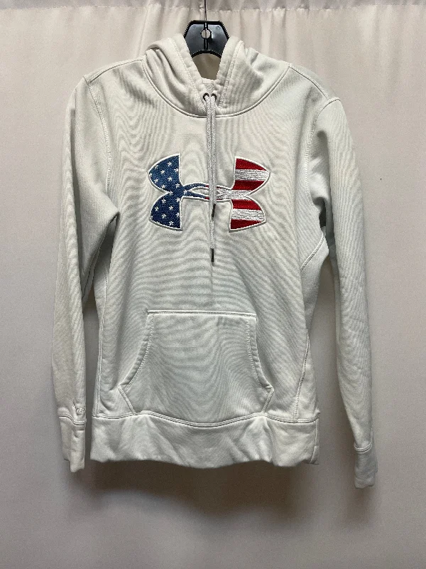 Sweatshirt Hoodie By Under Armour In White, Size: S