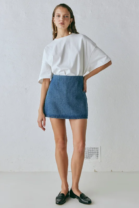 Anna Denim Mini Skirt Blue