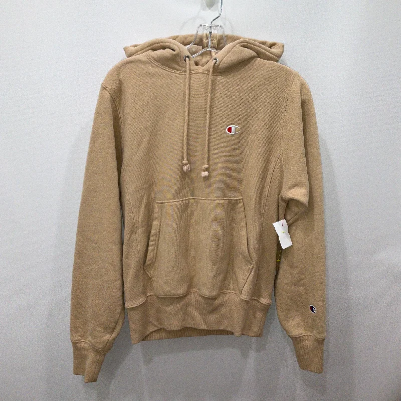 Sweatshirt Hoodie By Champion In Tan, Size: Xs