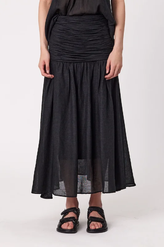 FALLON MAXI SKIRT - BLACK