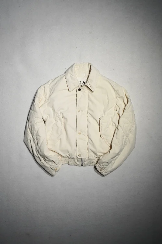 Fujimoto Over Dyed Padding Jacket "FLOWER" (White)