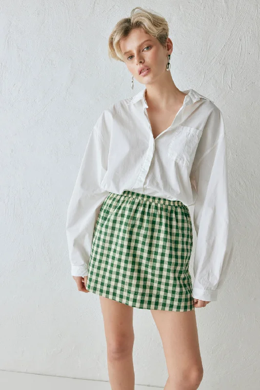 Elka Mini Skirt Green Check