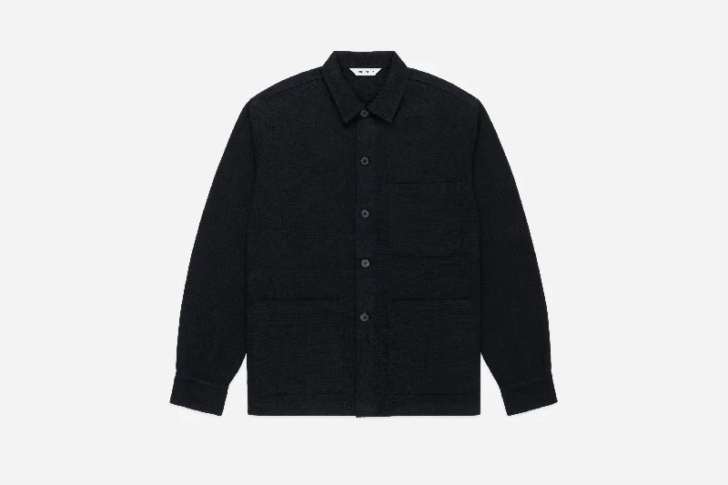 Shop Jacket ~ Black Cotton/Linen