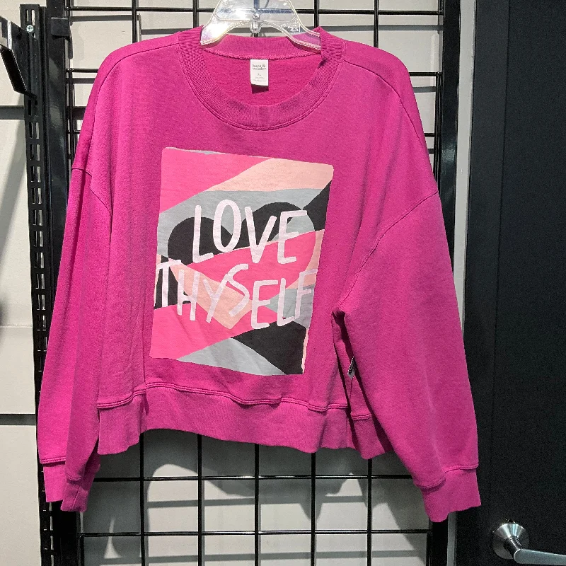 Sweatshirt Crewneck By Clothes Mentor In Pink, Size: Xl