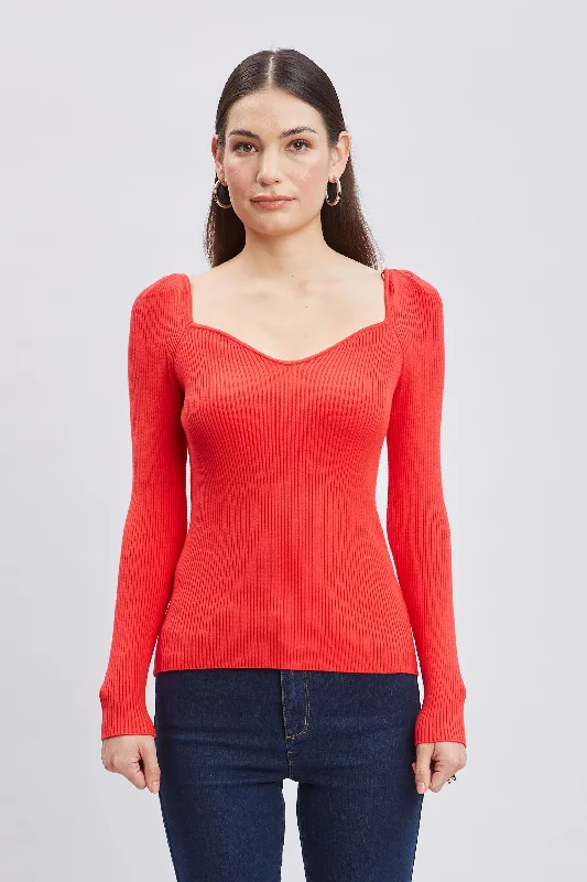 Contour Neck Rib Sweater