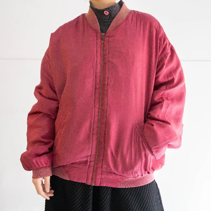 around 1990s Germany fade red color silk blouson