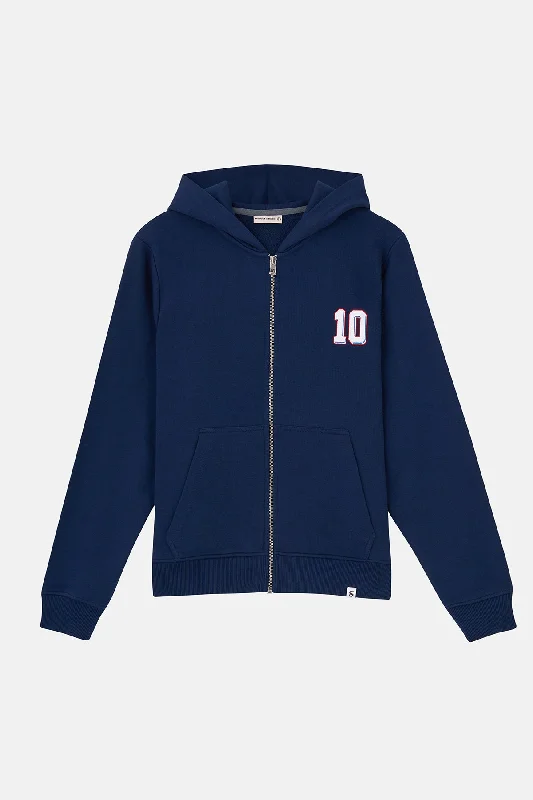 France 10 SuperSoft Fermuarlı Hoodie - Lacivert