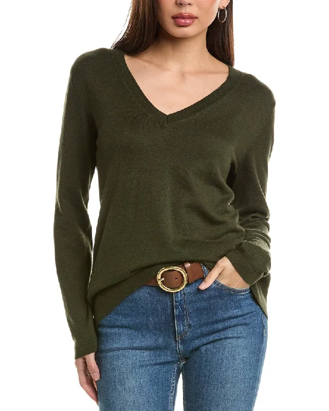 Hannah Rose Santa Monica Cashmere-Blend Pullover