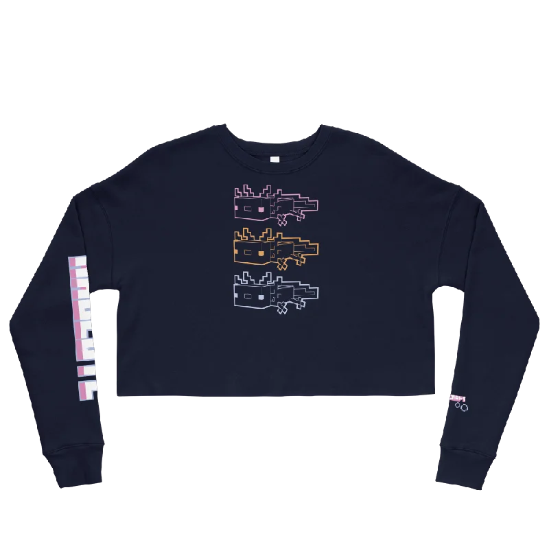 Minecraft Axolotl Outline Crop Sweatshirt