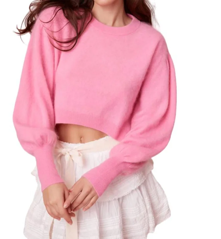 Candela Pullover Sweater In French Pink