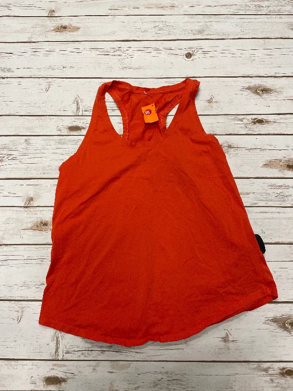 Athletic Tank Top By Lululemon In Orange, Size: M