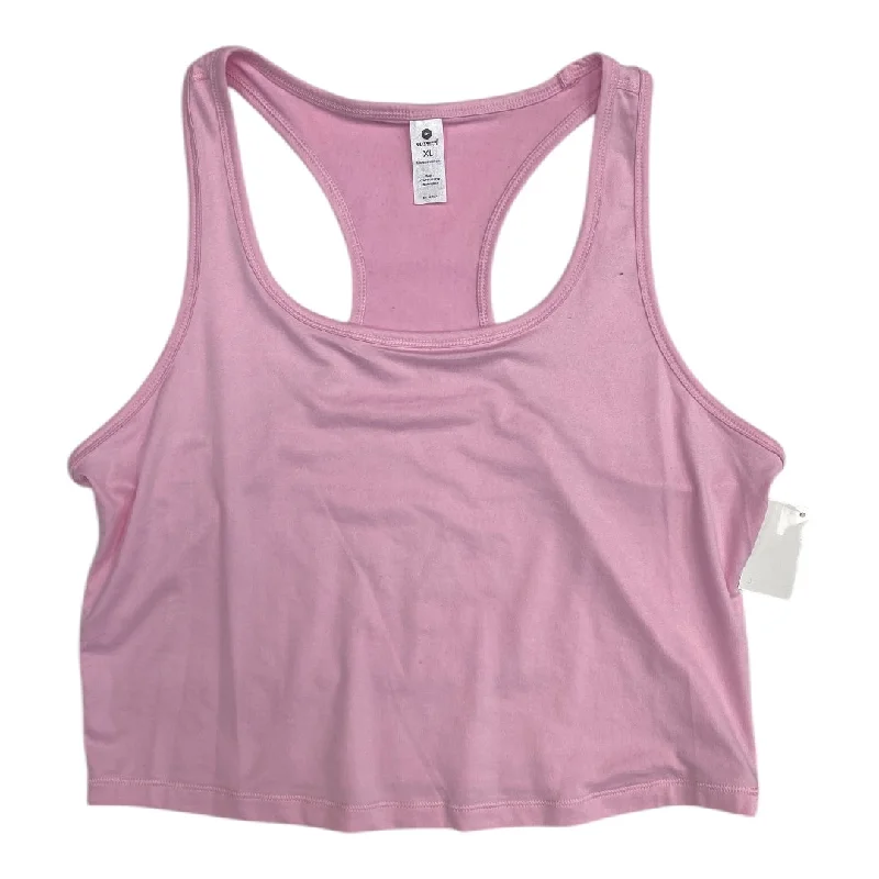 Athletic Tank Top By 90 Degrees By Reflex In Pink, Size:Xl