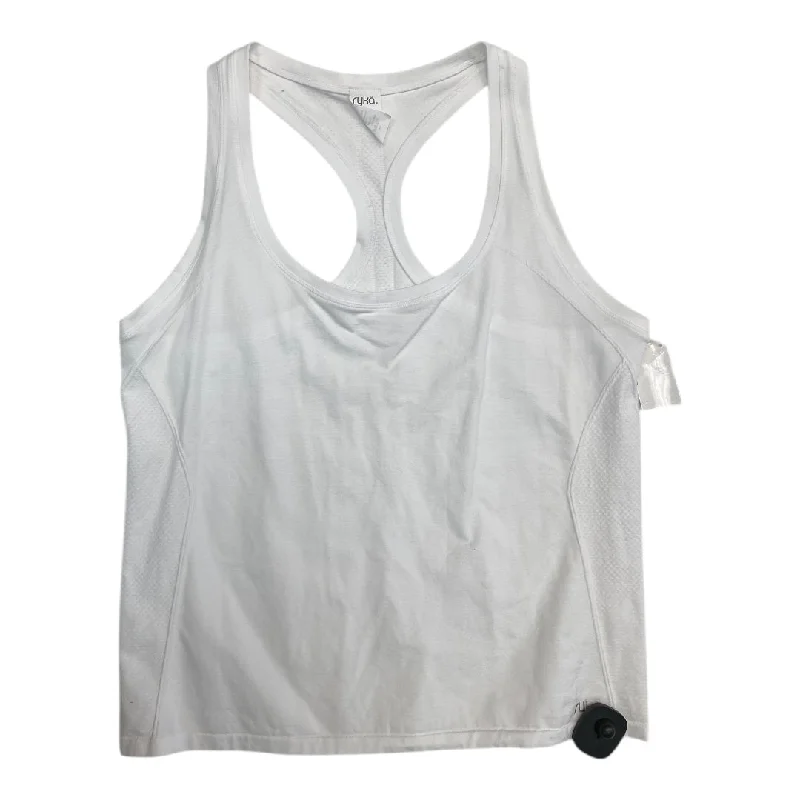 Athletic Tank Top By Ryka In White, Size:Xl