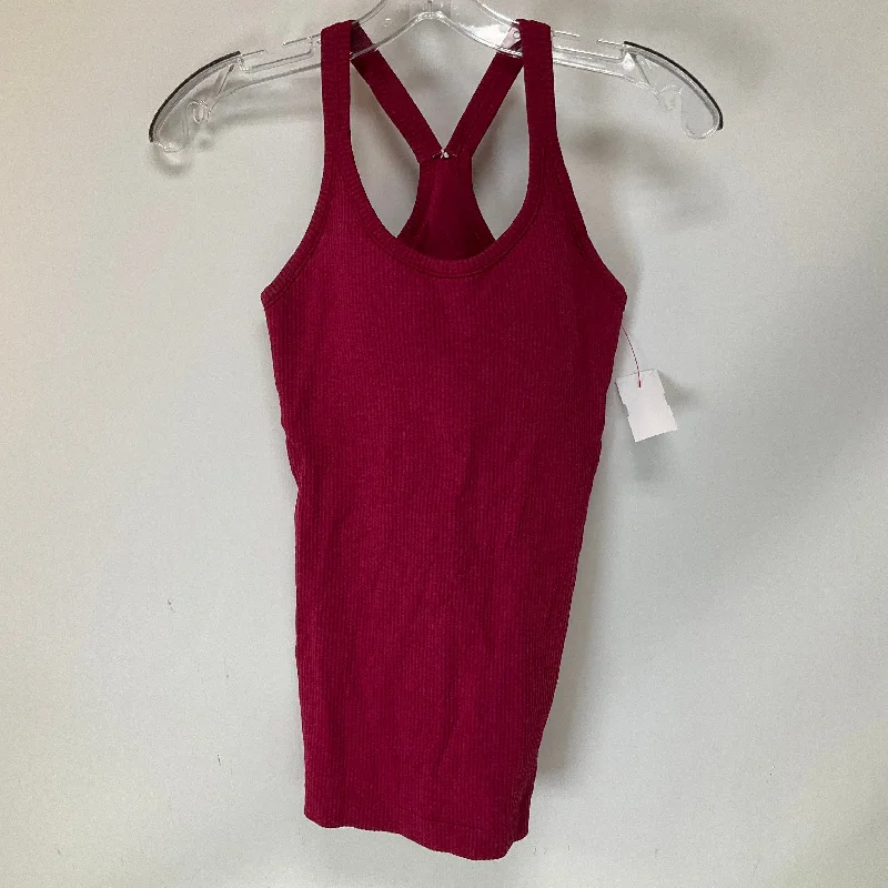 Athletic Tank Top By Lululemon In Maroon, Size: 4