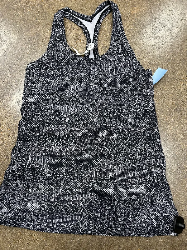 Athletic Tank Top By Lululemon In Black & White, Size: 12