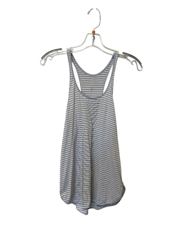 Athletic Tank Top By Lululemon In Striped Pattern, Size: M