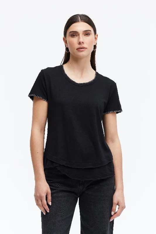 WHIPSTITCH AVA MOCK LAYER TEE