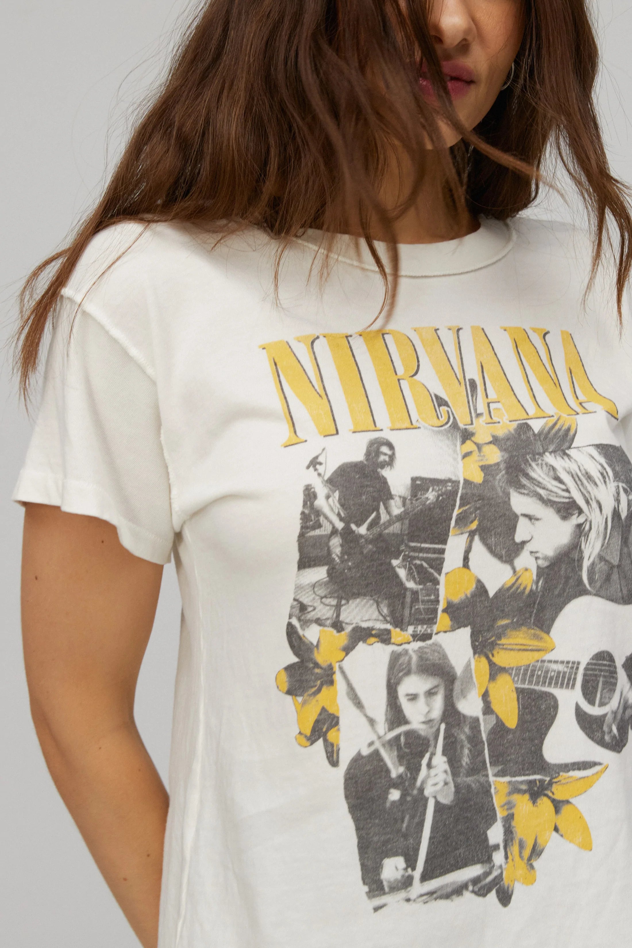 The Nirvana Collage Reverse GF Tee by Daydreamer