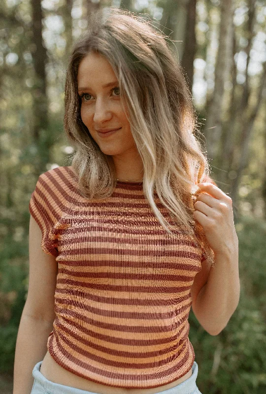 The Slinky Baby Tee by Free People - Redwood Peach