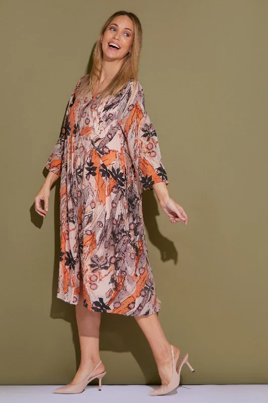 Divina Dress - Autumn Print