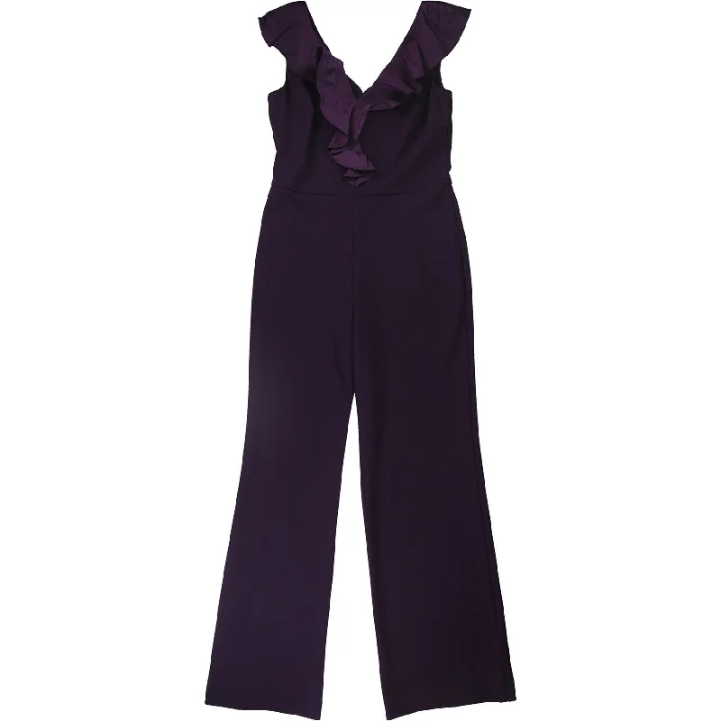 Ralph Lauren Womens Solid Jumpsuit, Purple, 6