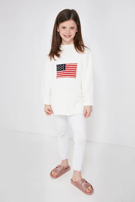 Kid's Ivory Americana Sweater