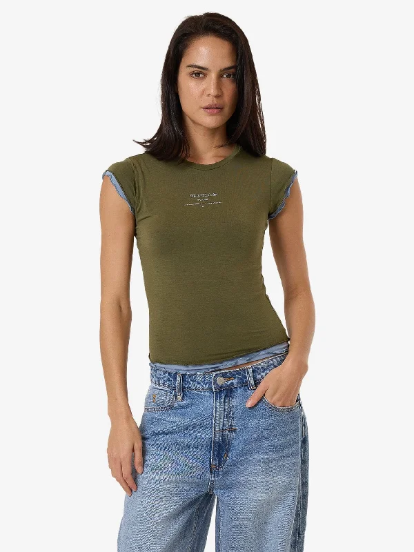 Double Down Layer Tee - Burnt Olive