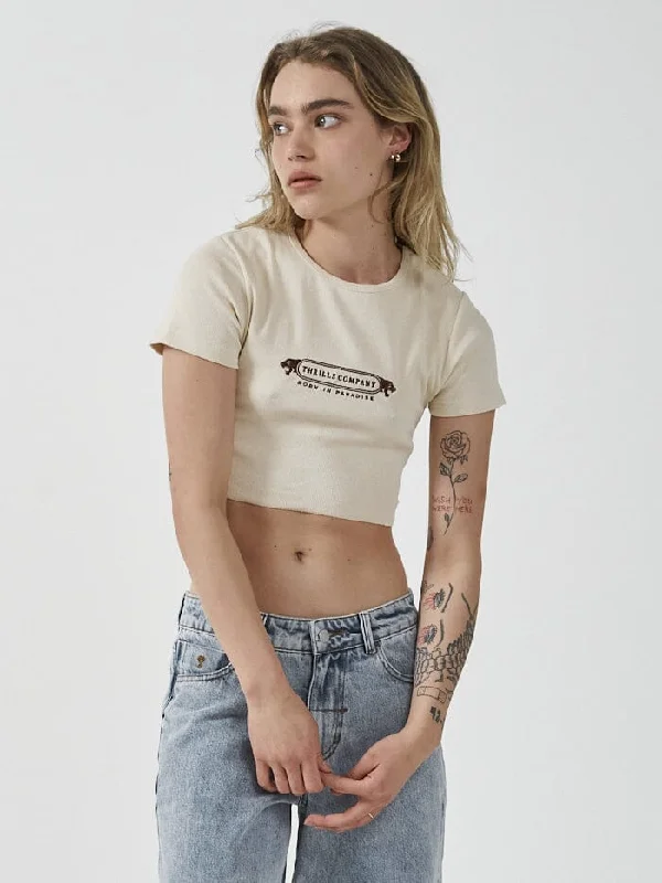 Foundation Baby Crop Tee - Unbleached