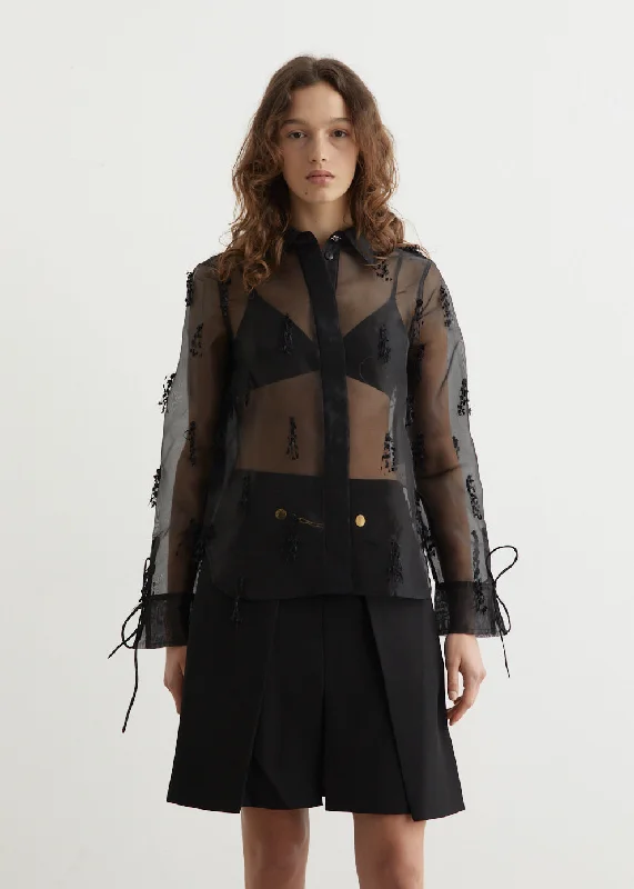 Fringed Organza Shirt