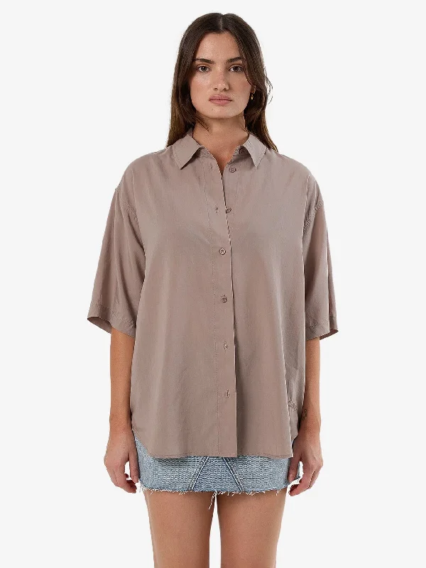 Lendel Short Sleeve Shirt - Light Brindle