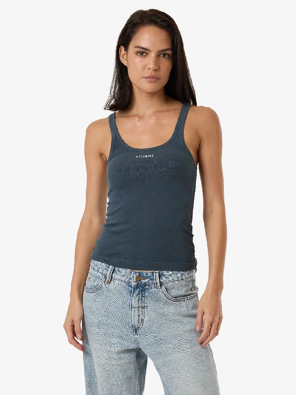 Minimal Thrills Scoop Tank - Dark Slate