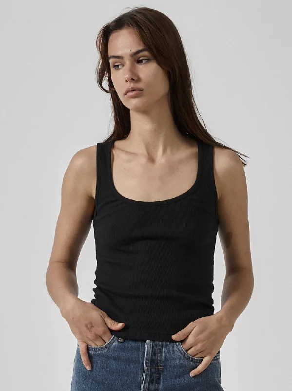 Plunge Rib Tank - Black