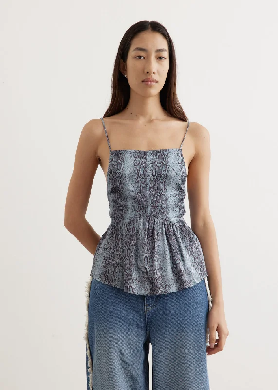 Printed Satin Top