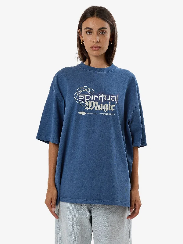 Spiritual Magic Oversized Tee - Blue Ashes