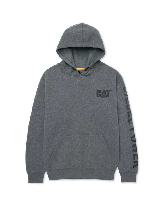 Men's Diesel Power Pullover Hoodie - Dark Heather Grey