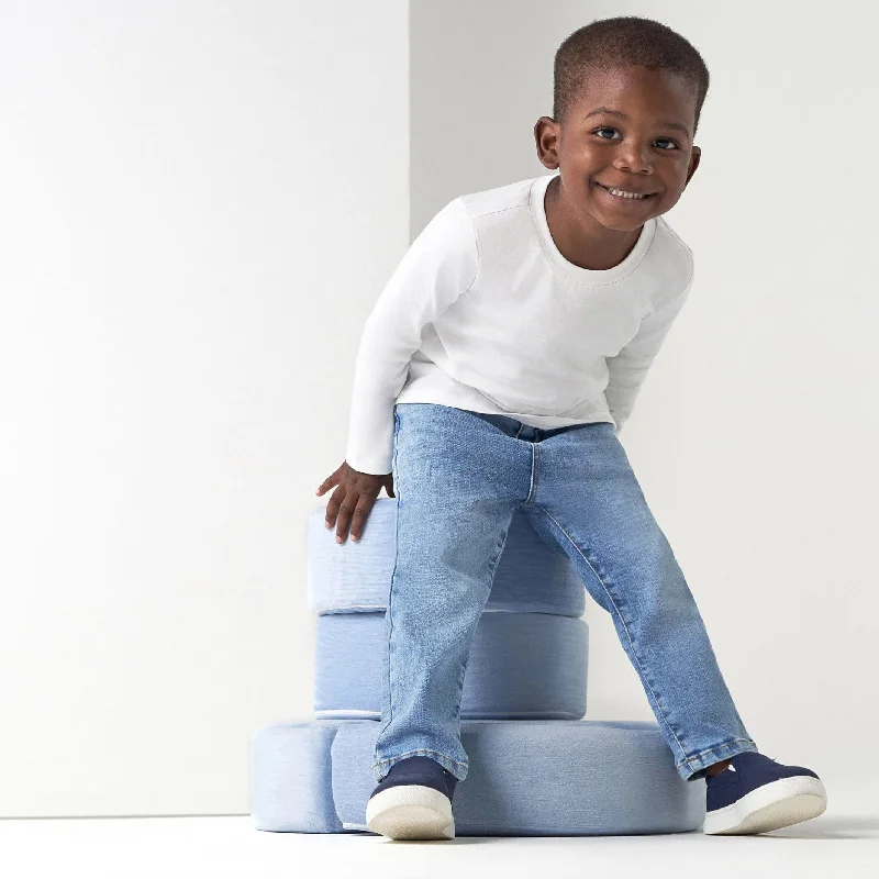 Infant and Toddler Neutral Light Blue Straight Fit Denim Jeans