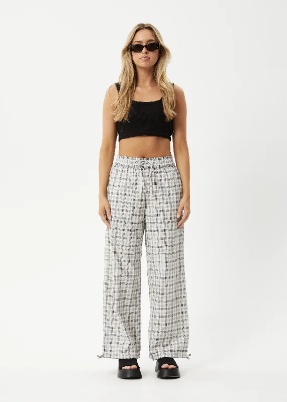 AFENDS Womens Leo - Wide Leg Pants - Black / White