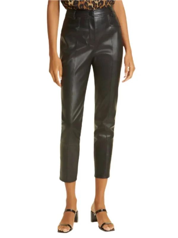 Rue Faux Leather Pant In Black