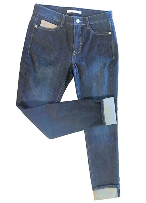 Shimmer Lurex Jean In Blue Denim